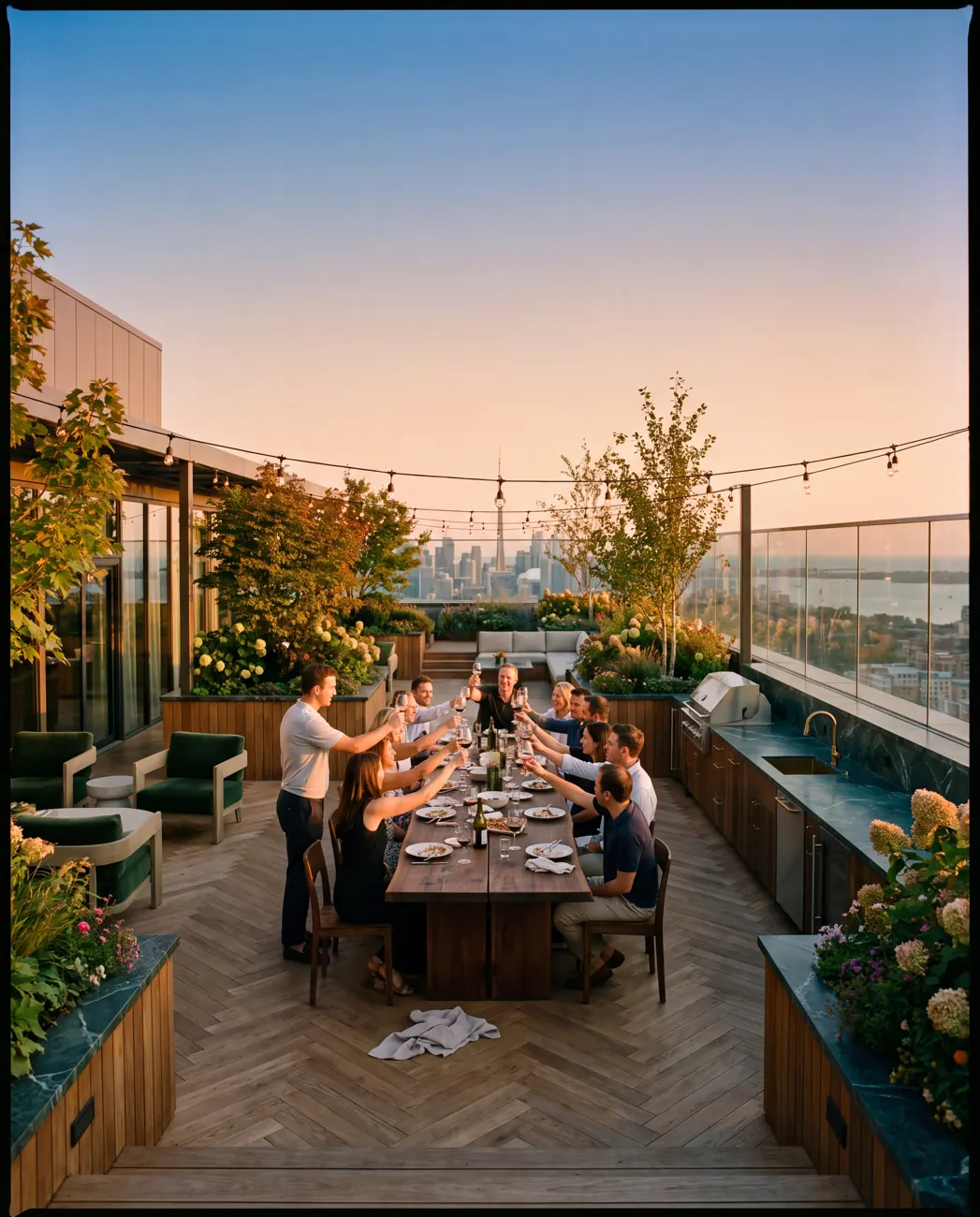 Tidewater Terraces — Rooftop dinner