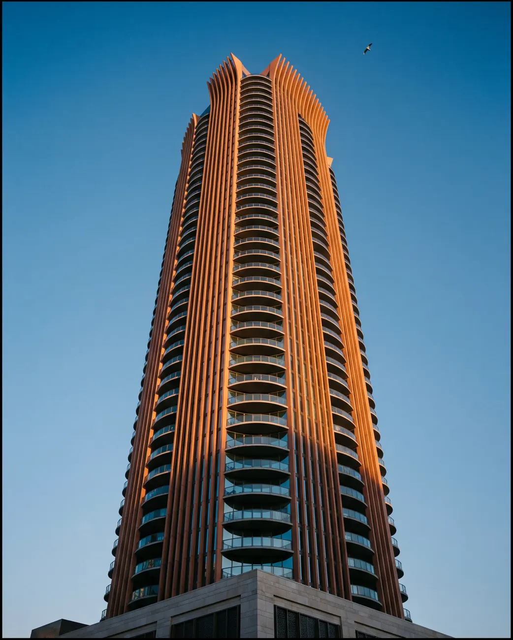 Halcyon Tower — Looking up from the podium