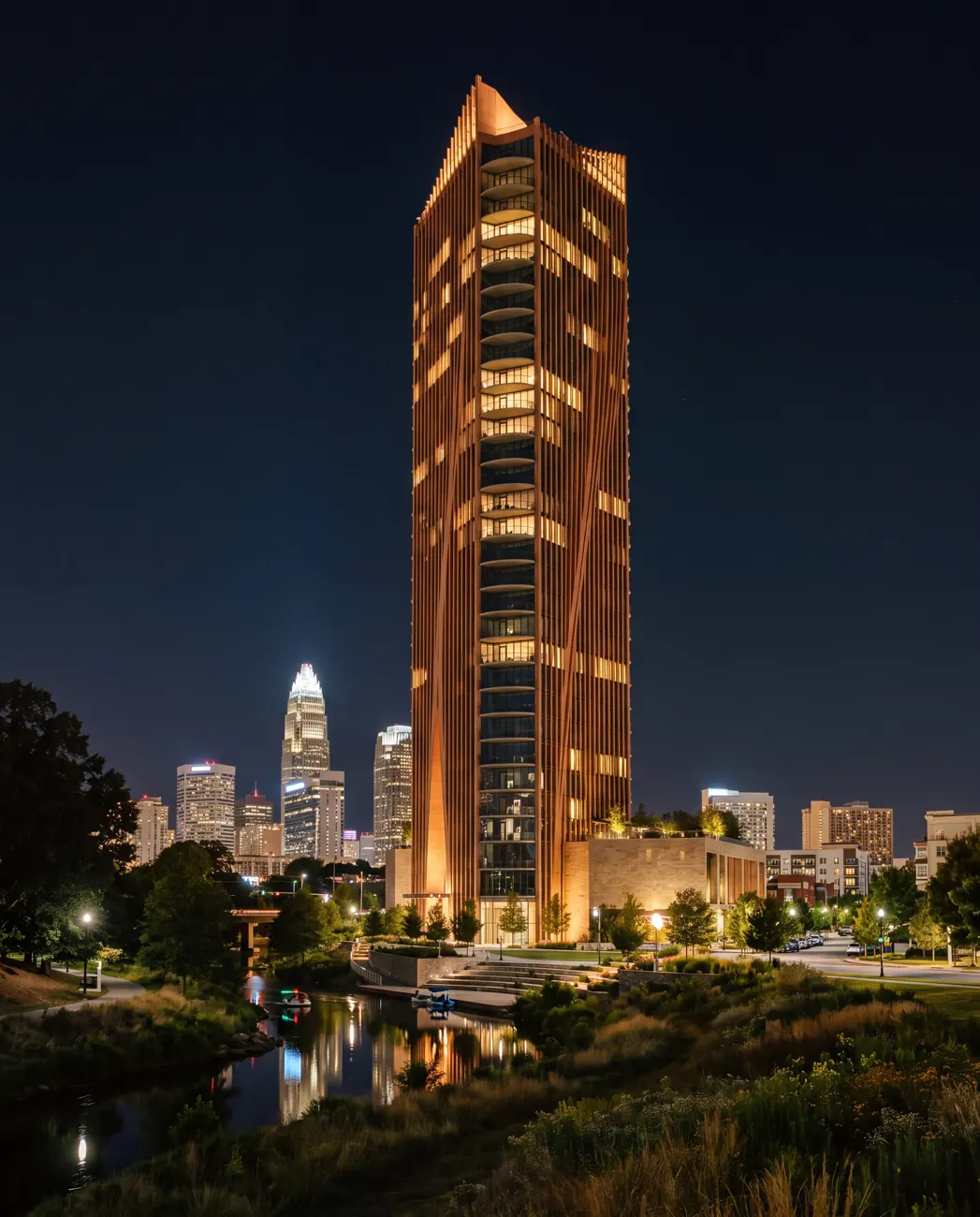 Halcyon Tower — residential tower in Charlotte, North Carolina, USA.
