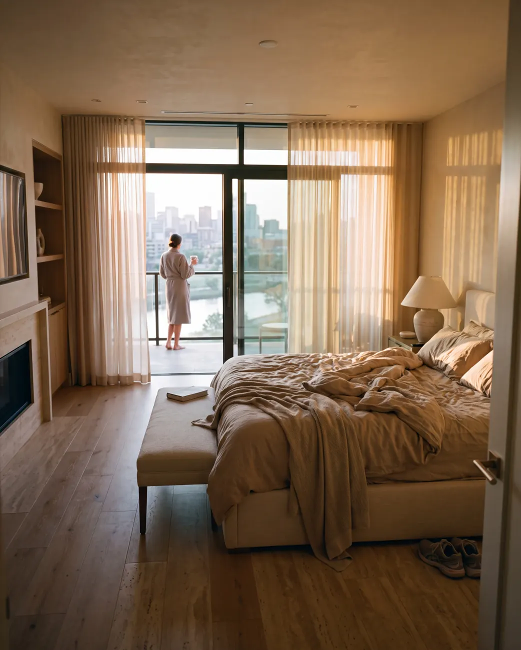 Cascade Quay — Bedroom at dawn