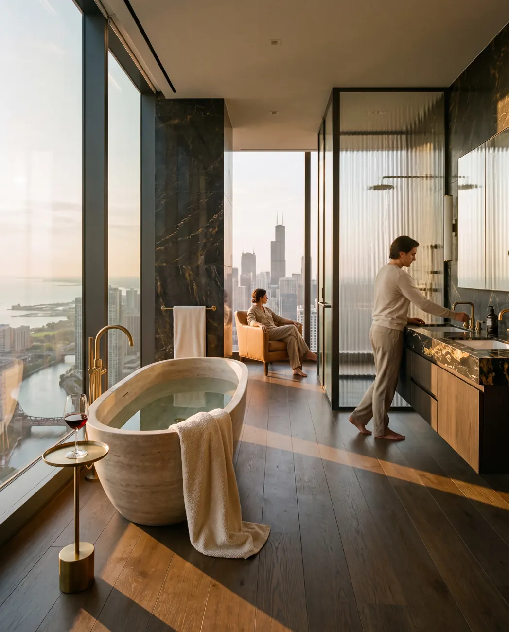 Ondine House — Bathroom with a view