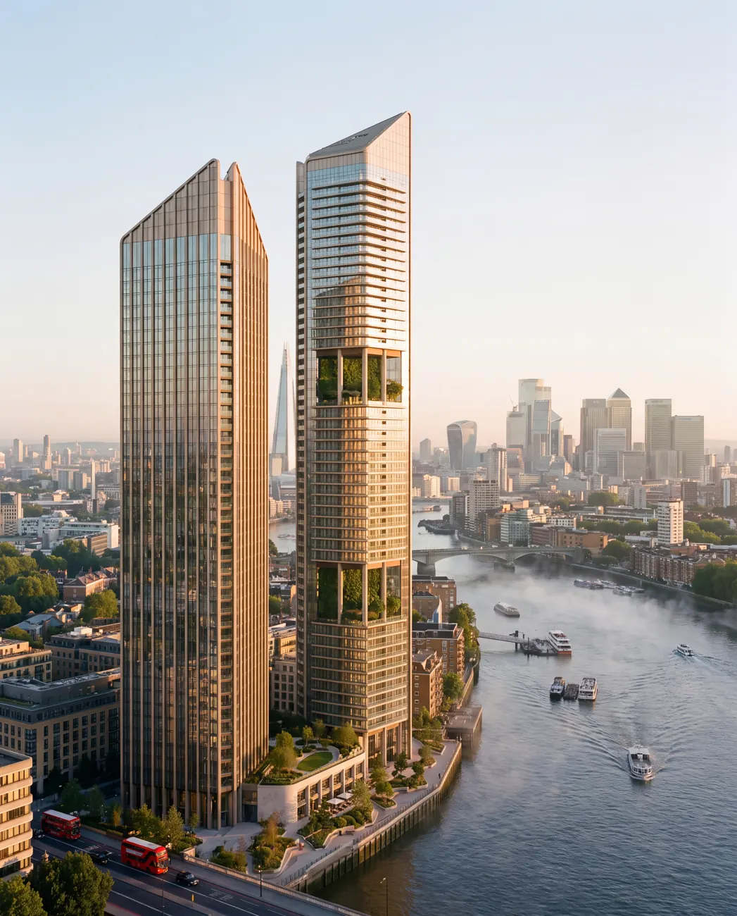 Auburn Wharf — twin-tower masterplan in London, United Kingdom.