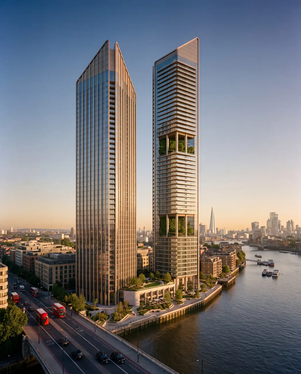 Auburn Wharf — twin-tower masterplan in London, United Kingdom.