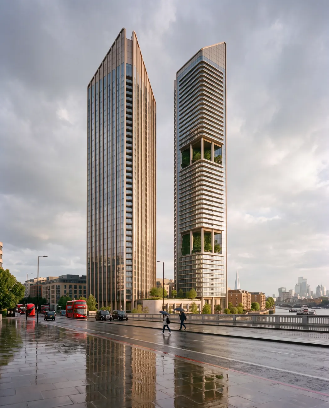 Auburn Wharf — twin-tower masterplan in London, United Kingdom.
