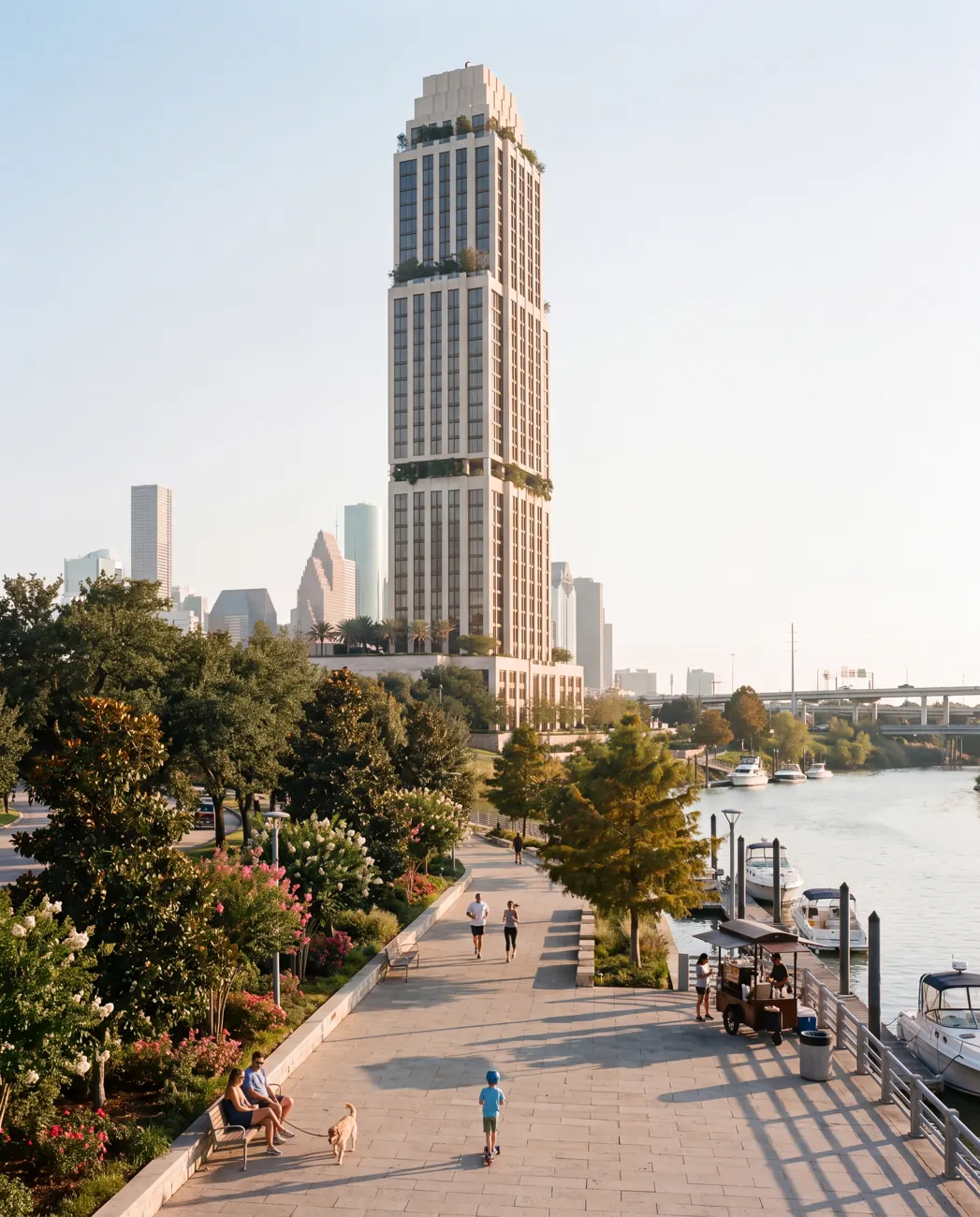 Argent Residences — The waterfront promenade