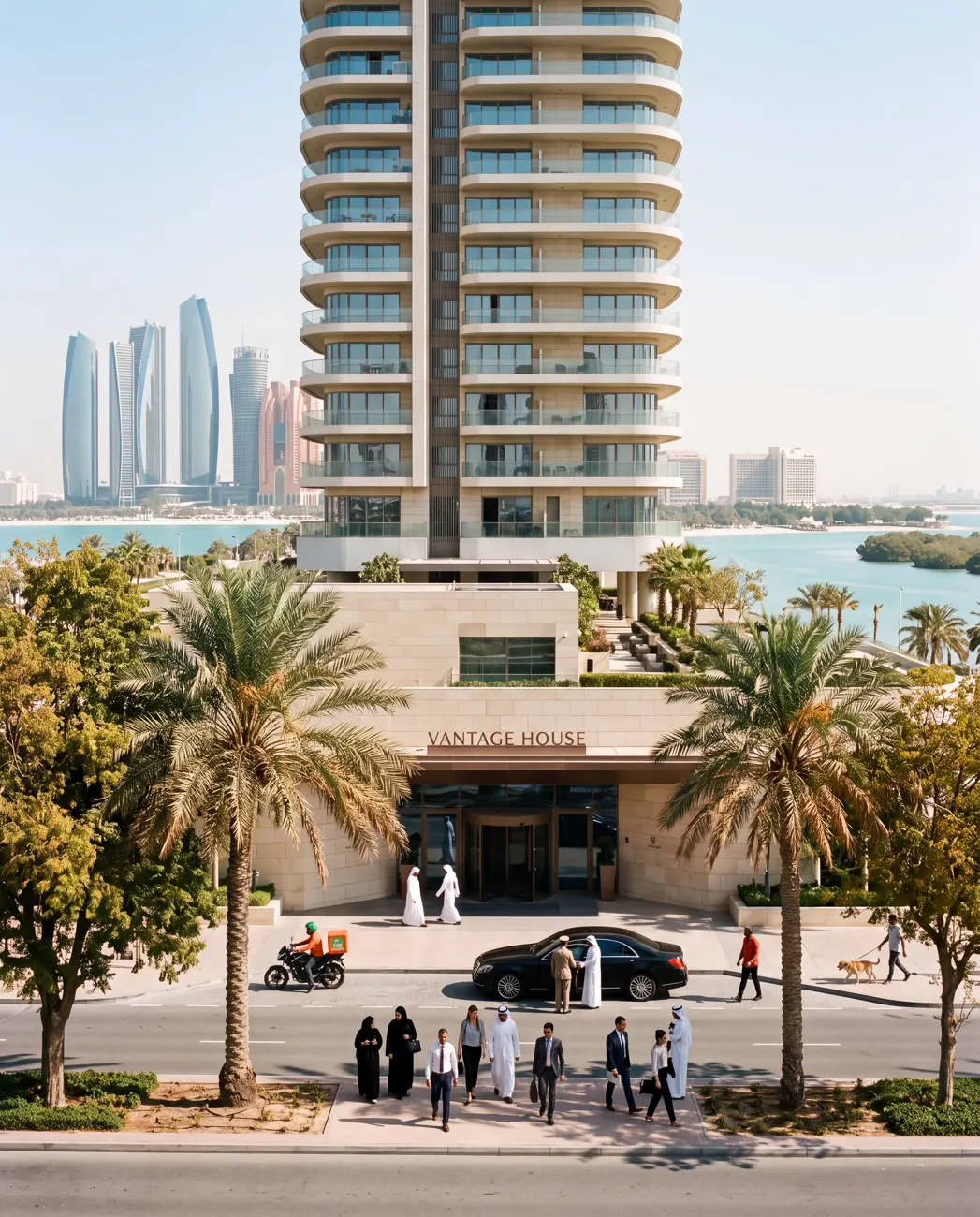 Vantage House — Street arrival