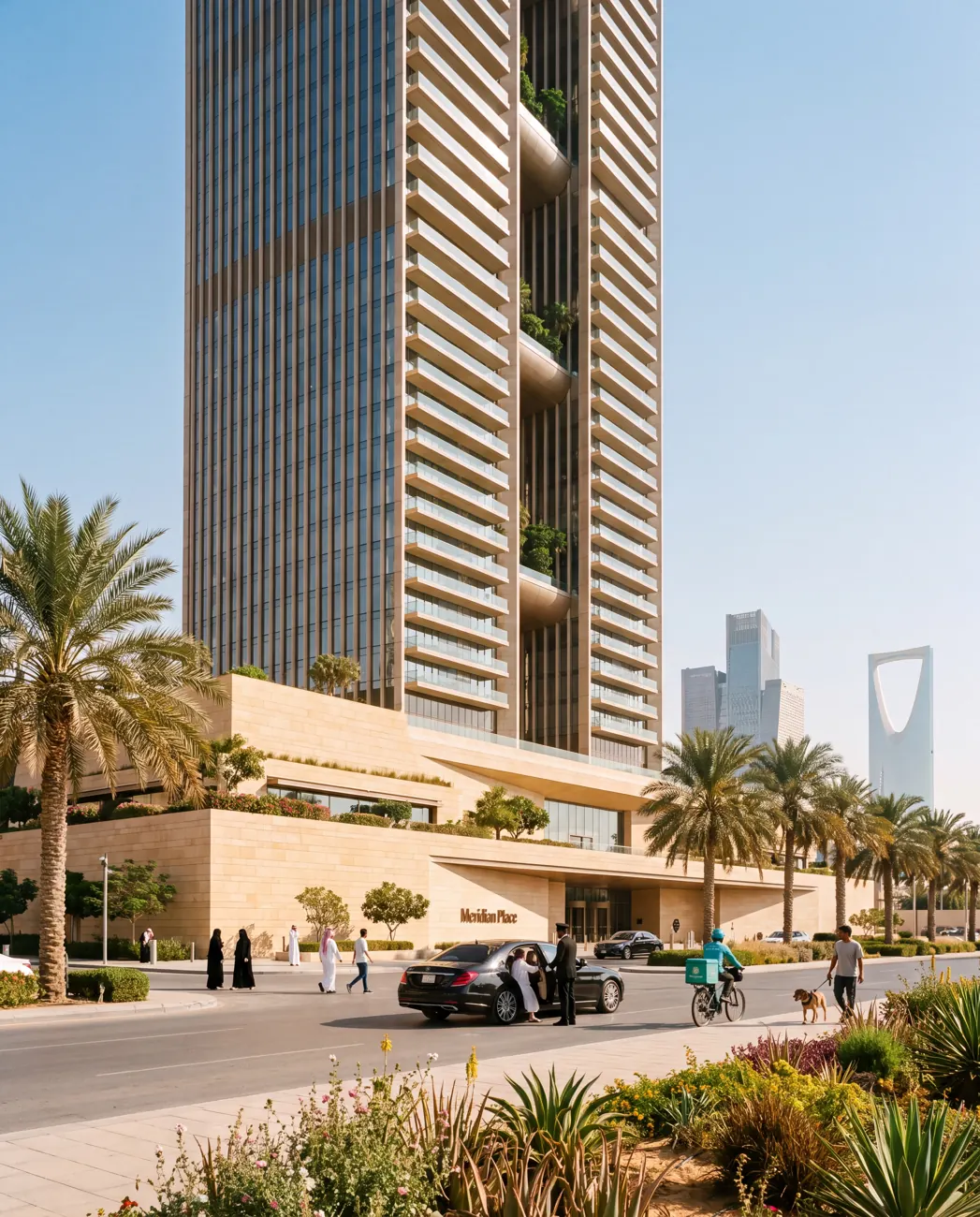 Meridian Place — Street arrival
