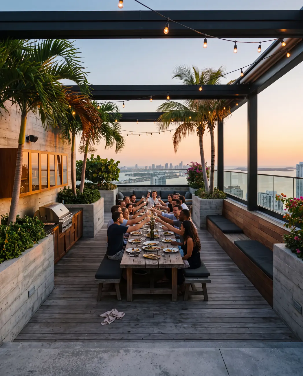 Sterling Terraces — Rooftop dinner