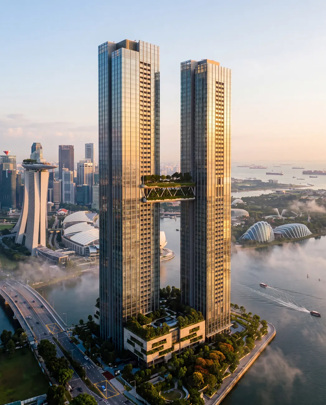 Tidewater Residences — twin-tower masterplan in Singapore.