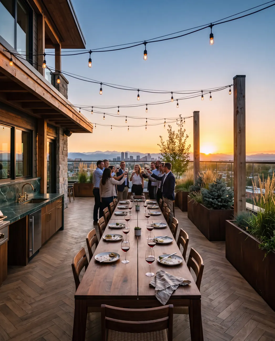 Solace Quay — Rooftop dinner