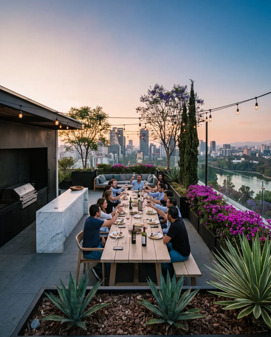 Sable Point — Rooftop dinner