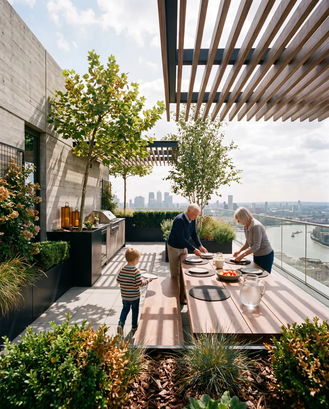 Kestrel Wharf — Private terrace