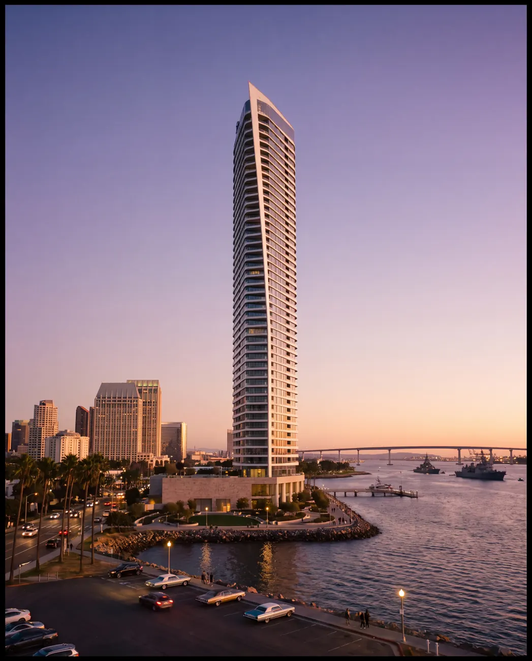 Quill Tower — waterfront condominium in San Diego, California, USA.