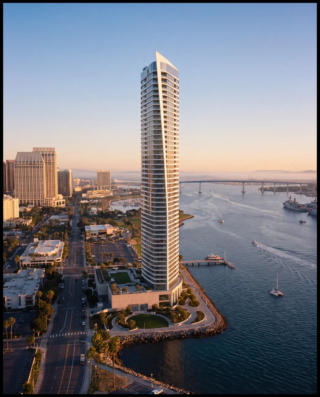 Quill Tower — waterfront condominium in San Diego, California, USA.