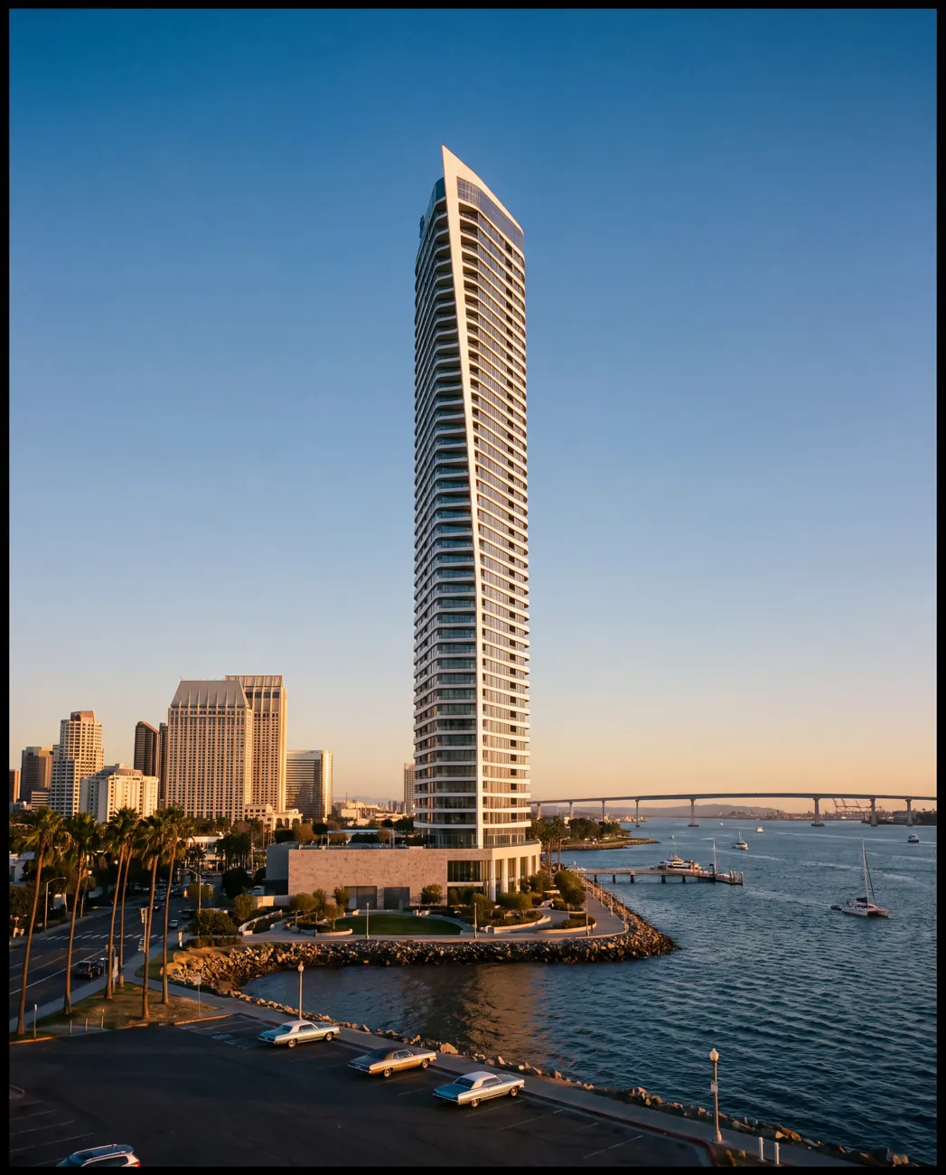 Quill Tower — waterfront condominium in San Diego, California, USA.