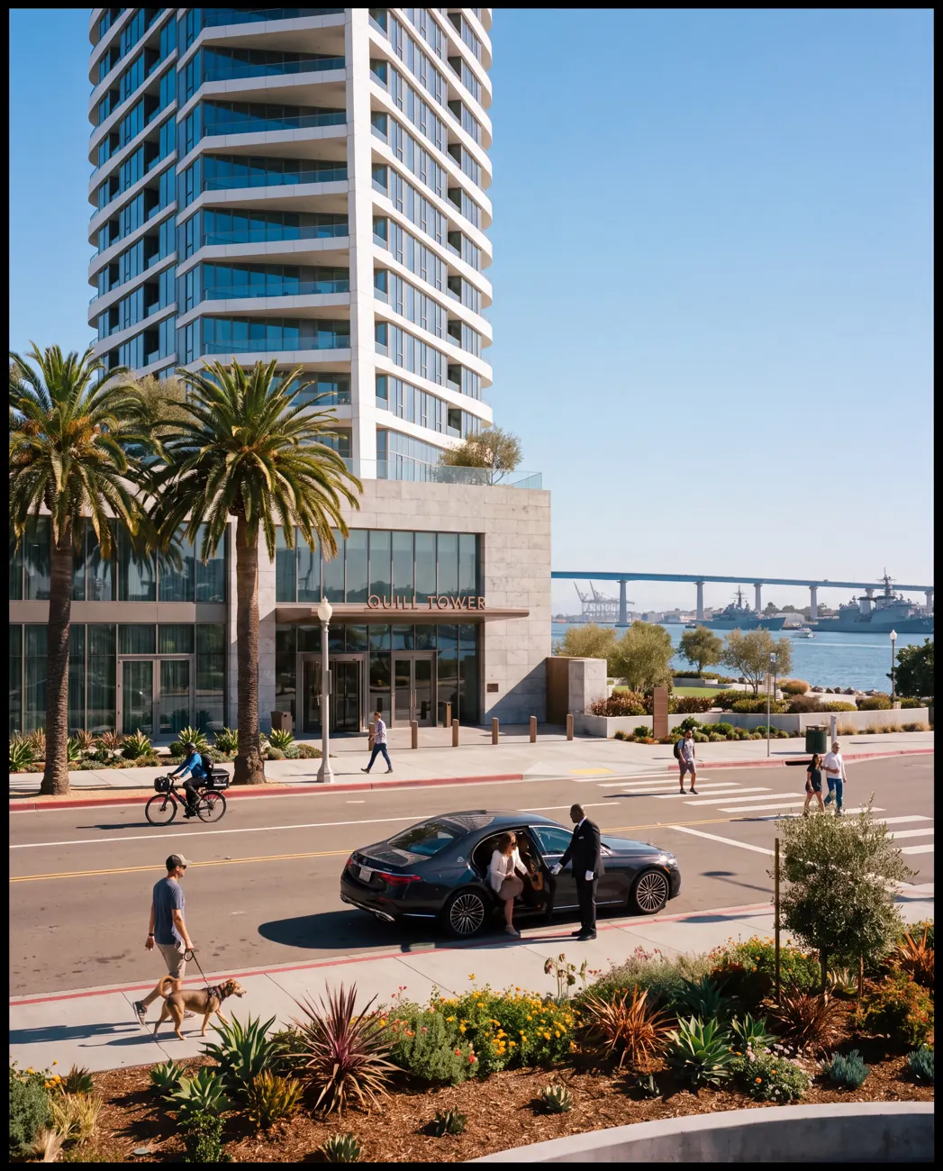 Quill Tower — Street arrival