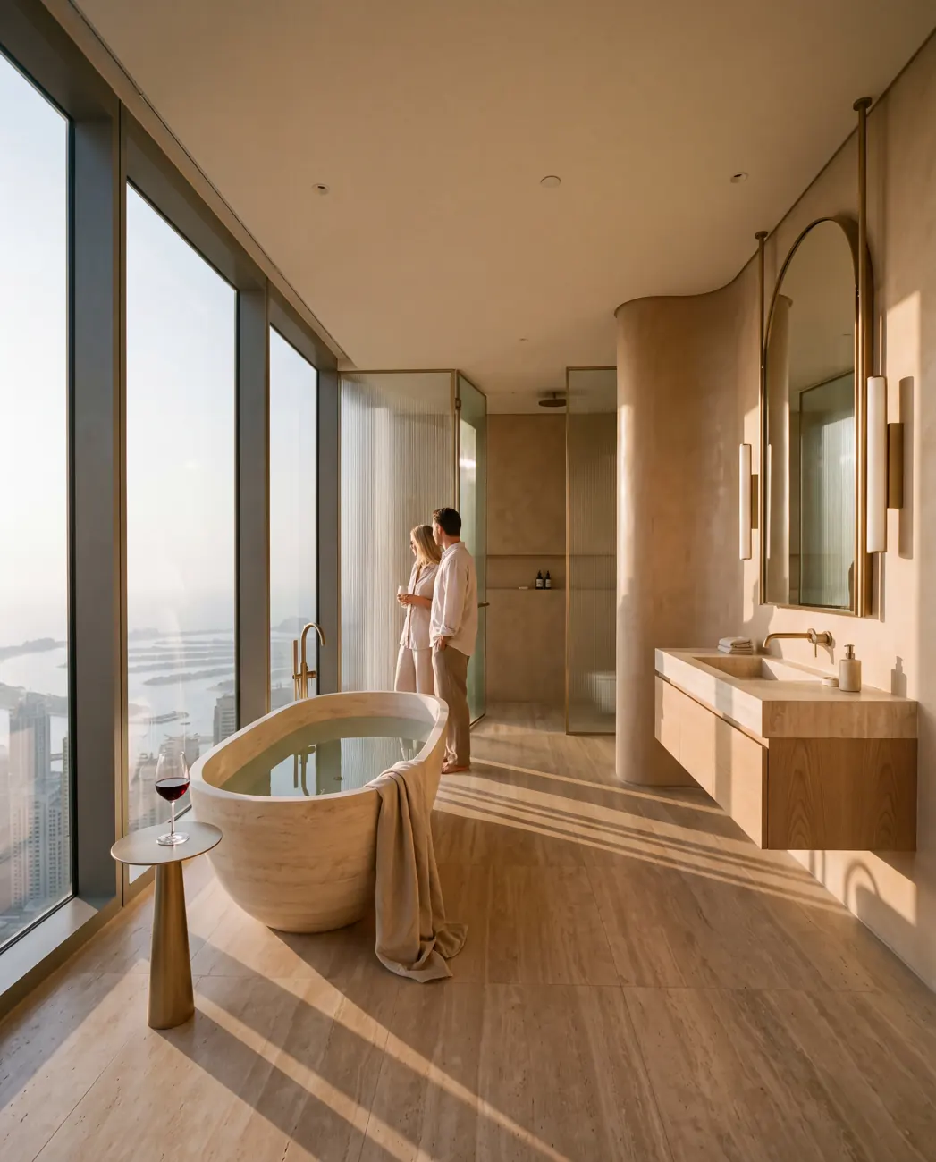 Meridian Quay — Bathroom with a view