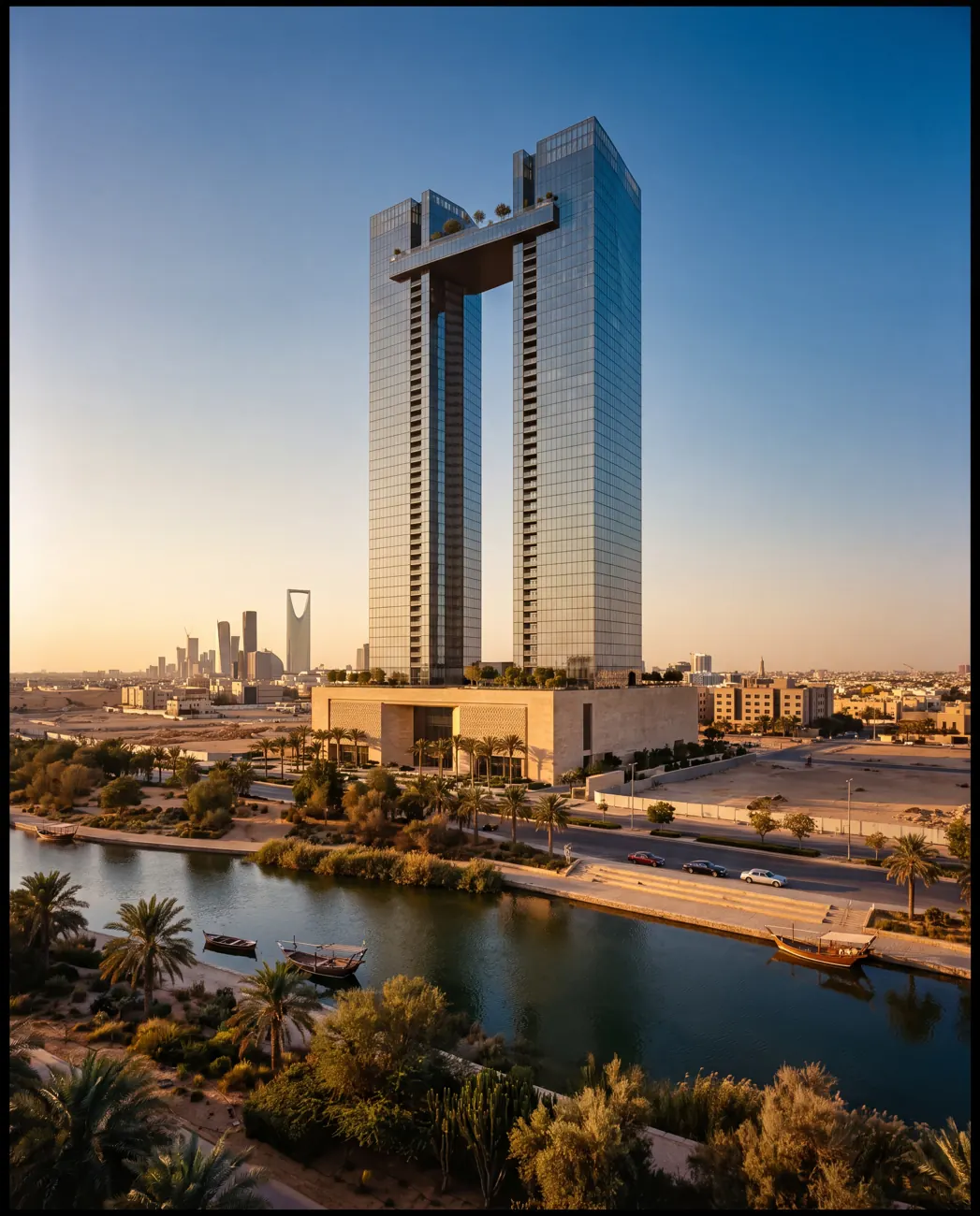 Tidewater Place — twin-tower masterplan in Riyadh, Saudi Arabia.