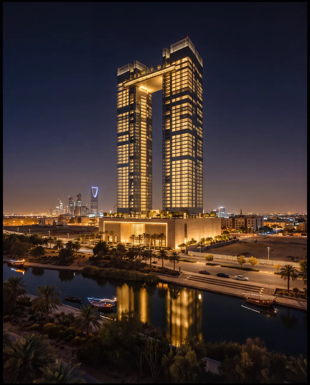Tidewater Place — twin-tower masterplan in Riyadh, Saudi Arabia.
