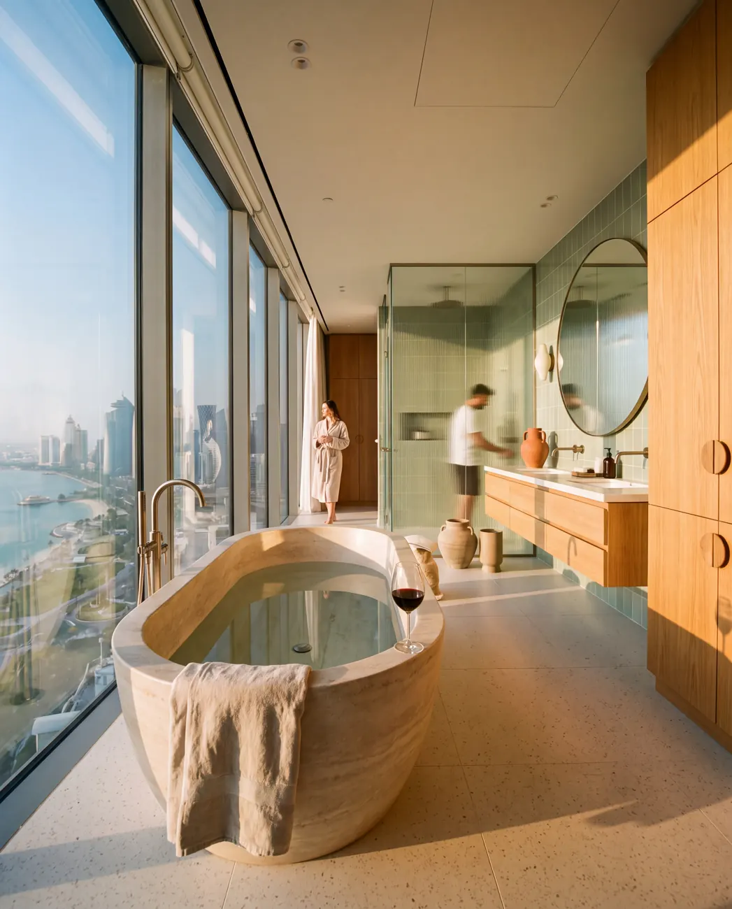Harlow Tower — Bathroom with a view