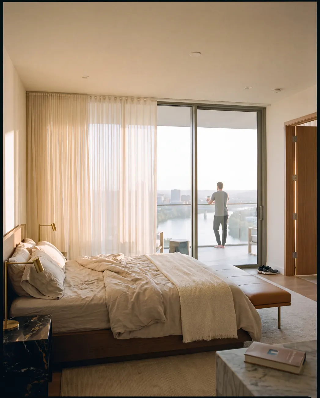 Ondine Point — Bedroom at dawn