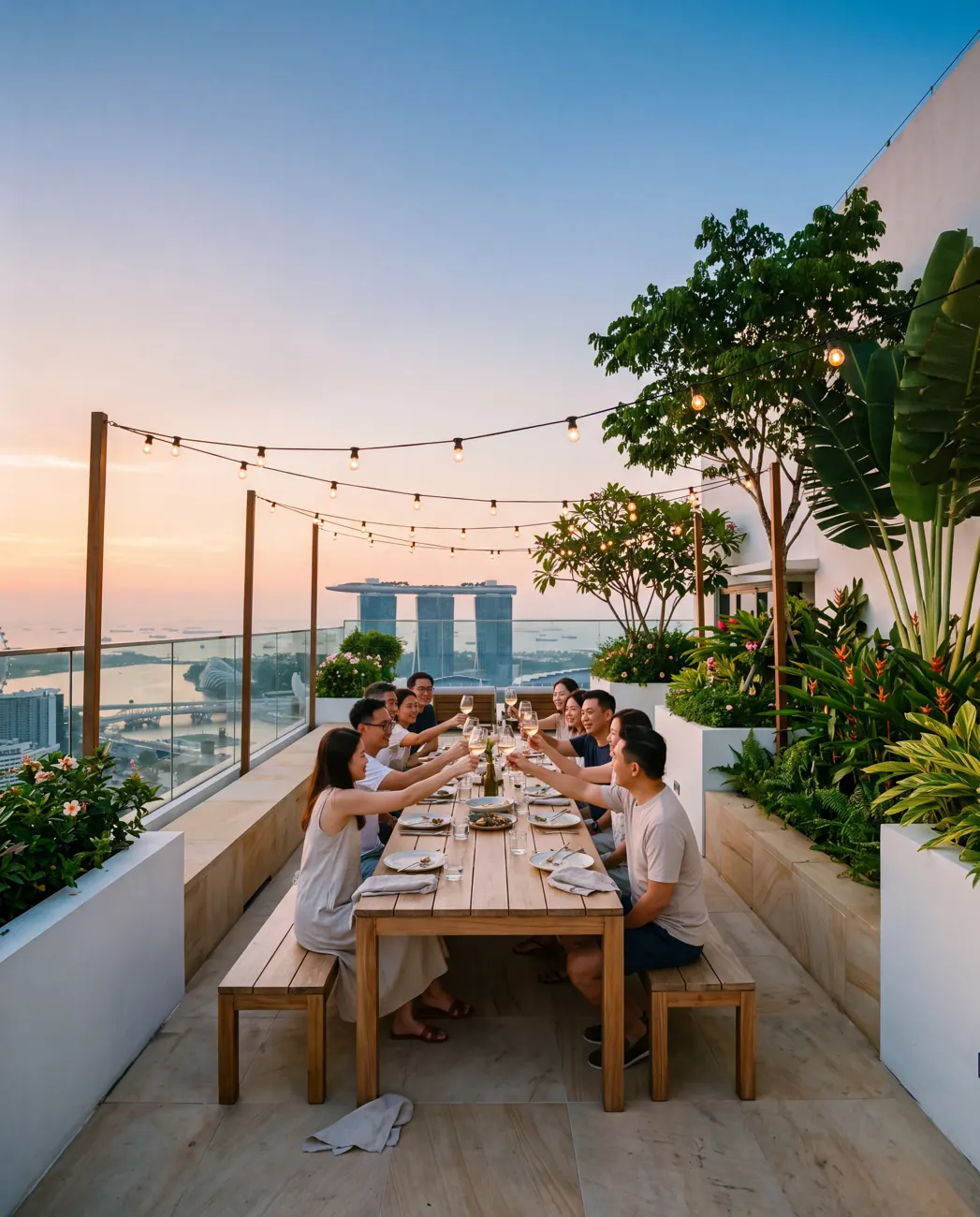 Auburn Residences — Rooftop dinner