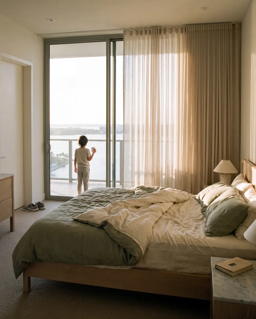 Northlight House — Bedroom at dawn