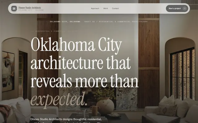 Dinnes Studio Architects homepage concept