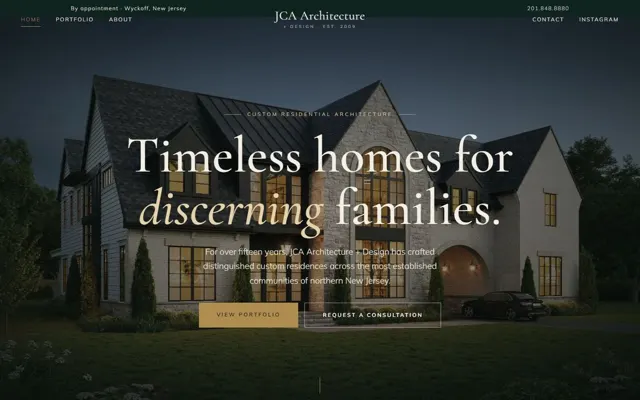 JCA Architecture + Design homepage