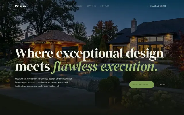 Picasso Design Group homepage concept