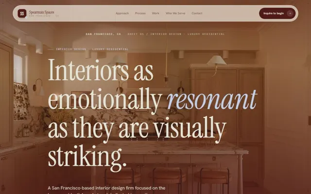 Spearman Spaces homepage concept
