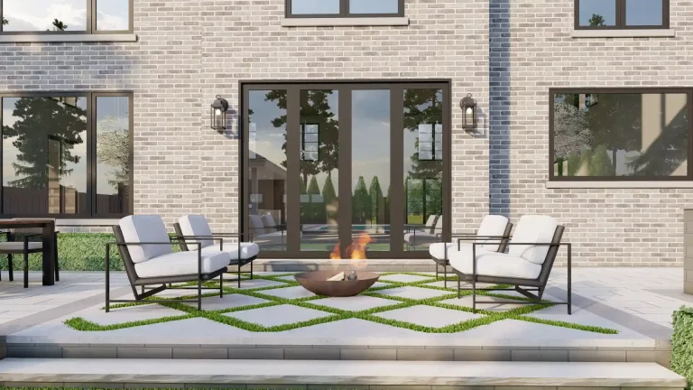 3D rendering for small backyards